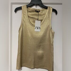 🆕 New with tags Zara gold tank
